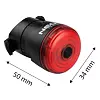 NEO světlo zadní na kolo, 3,7V/400mAh, funkce STOP-při brzdění svítí intenzivně,  micro USB, 91-003