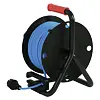 EMOS kabel 230V prodlužovací 25m/4Z SILIKON modrý, NEMRZNOUCÍ, 3*1,5mm buben IP44 P08525W