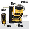 DeWalt DCLE34035D1 laser samonivelační 18V/2Ah XR, zelený, 3*360°, dálkové ovládání, TSTAK