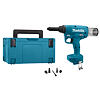 MAKITA DRV250ZJ aku nýtovačka 18V LXT Li-ion, ocel 4,8-6,0mm, nerez 4,8mm, MAKPAC, bez baterie