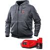MILWAUKEE M12 HHGREY3-201 (M) vyhrievaná mikina 12V/2Ah