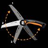 FISKARS pilka skládací Plus SW68, 27cm, 3 polohy řezu, rychlé a čisté řezy, 1067552