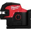 MILWAUKEE M12 CLL4P-0C křížový liniová laser ZELENÝ, samonivelace, 38m/100m s detektorem, 4933479202