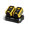 PROTECO aku sada nabíječka DUAL 20V 4A + 2* akumulátor 20V/8Ah, 51.99-DUAL-8000