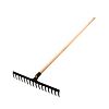 hrábě železné 16z, 45,5cm s násadou 150cm, PROFI, 465635