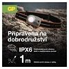 GP čelovka XPLOR PHR16, LED, 9 režimů svícení, 300lm, červená noční LED, aku 800mAh