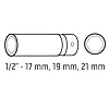 NEO sada hlavic 1/2" s PH ochranou pro AL disky, 17-19-21mm, 12-350