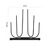 EMOS LED svícen 6 LED kovový černý, 40cm, 2*AA, teplá bílá, DCAW24
