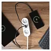 EMOS prodlužovací kabel 2 m, 2 zásuvky, 2*USB-A, 1*USB-C, bílý, PVC, 1 mm2 , P0212U