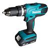 MAKITA HP457DWE + CL183DZ aku příklepový šroubovák 2*18V/1,3Ah + vysavač