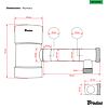 sběrač dešťové vody na okap 100mm, ventil, ABS plast, rameno 170mm IBCLZ1-100
